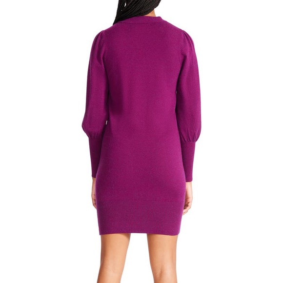 30-50% OFF! NWT BETSEY JOHNSON SWEATER DRESS W BALLOON LONG SLEEVES MIDI MAXI - Picture 3 of 10